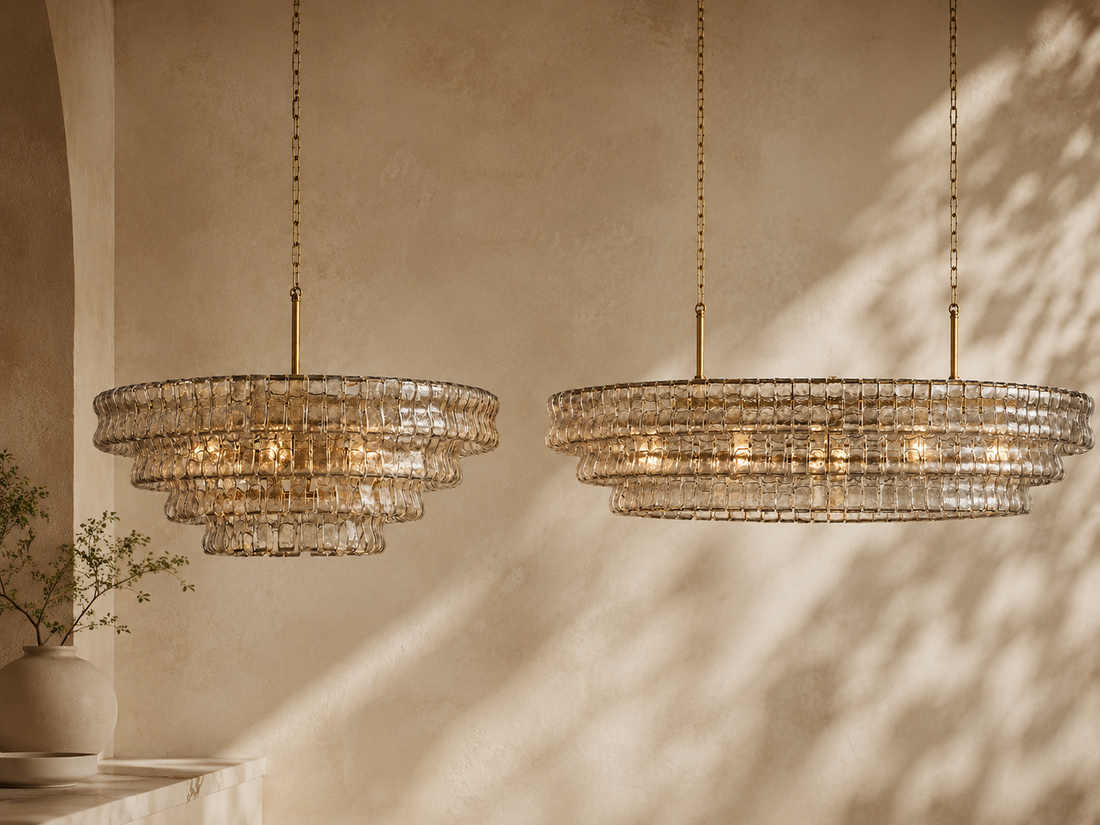 How to Choose the Right Ghiaccio Chandelier: Round vs. Oval, Size & Finish