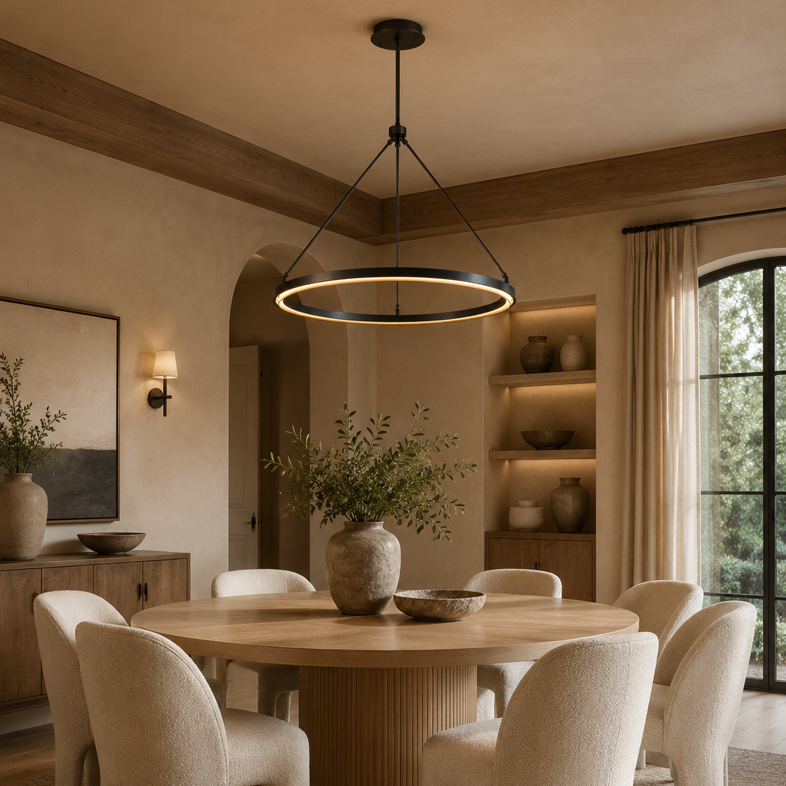 Pelta Round Chandelier 36“ 48" 60"D