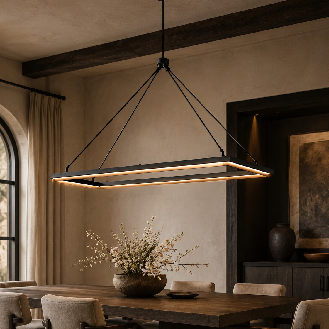Pelta Linear Chandelier 48” 62“