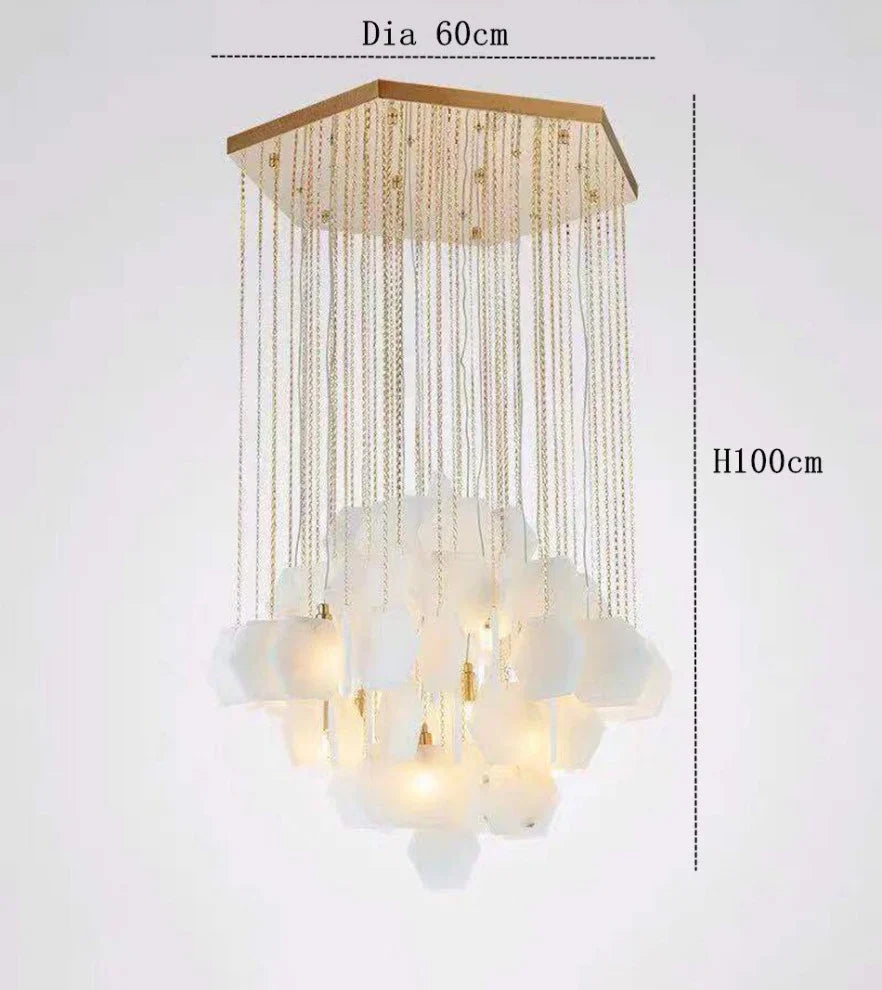 Moonshade Natural Marble Modern Pendant Chandelier