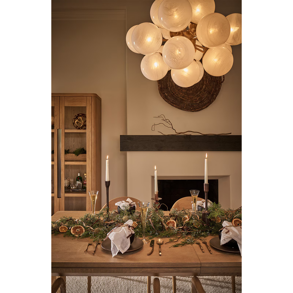 Mandoza Brass Glass Chandelier-Vancei