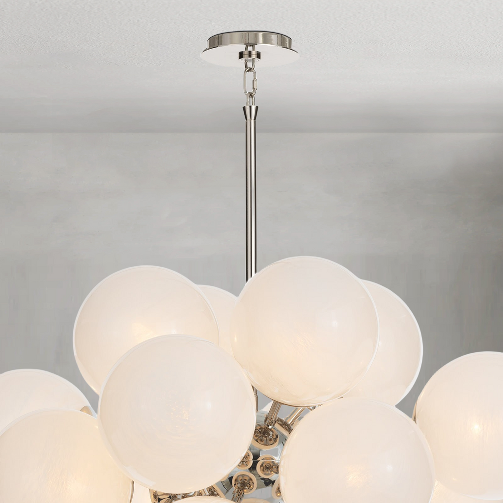Mandoza Nickel Glass Chandelier-Vancei