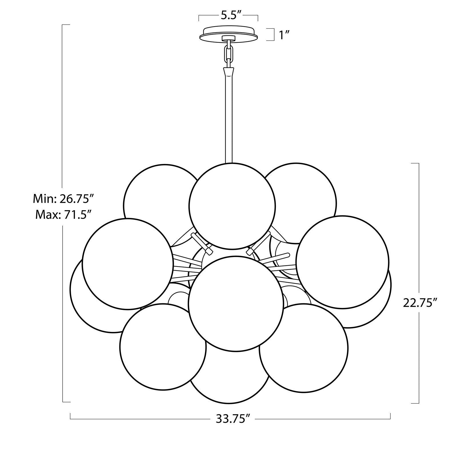 Mandoza Nickel Glass Chandelier-Vancei