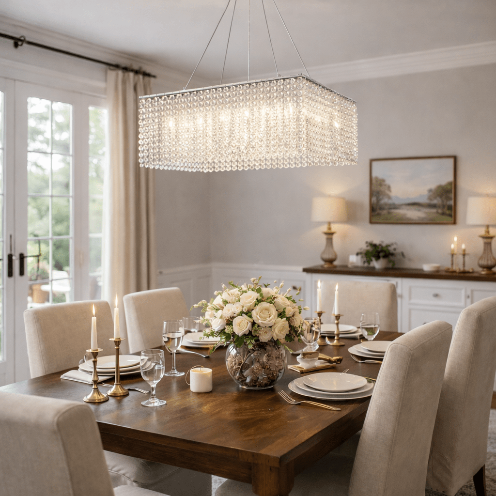 Crystal Frame Chandelier