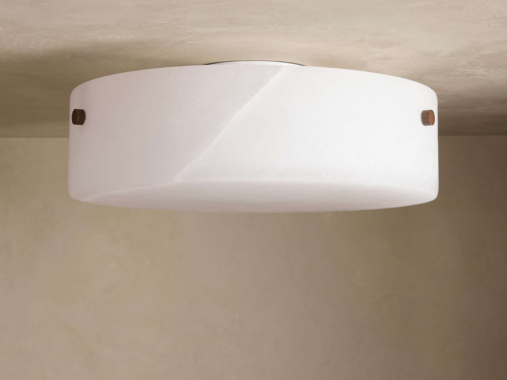 Calera Alabaster Stone Flushmount