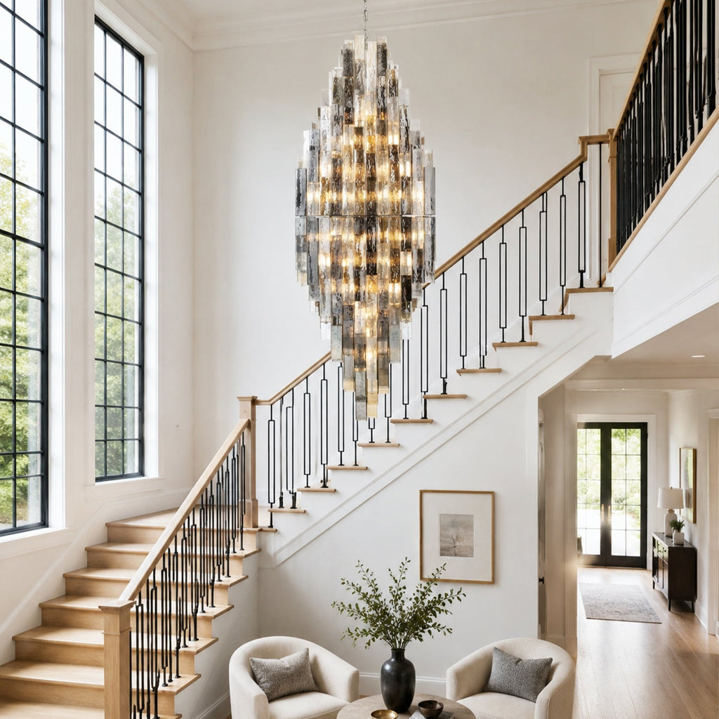 Altesa Square Glass Grand Chandelier 68-Light