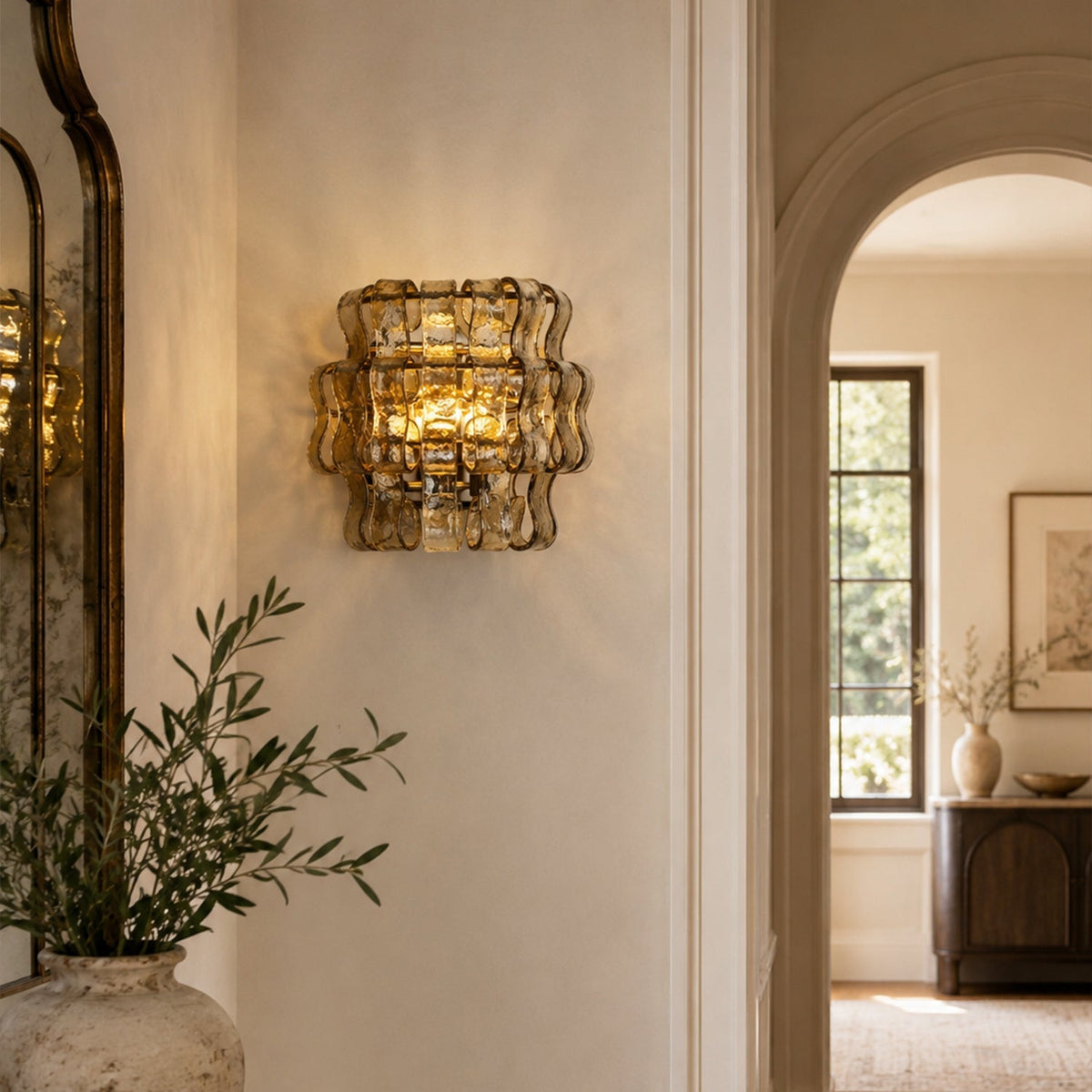 Ghiaccio Glass Wall Sconce 12"