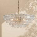 Ghiaccio 4-Tier Glass Round Chandelier 36"