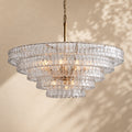Ghiaccio 5-Tier Glass Round Chandelier 48"