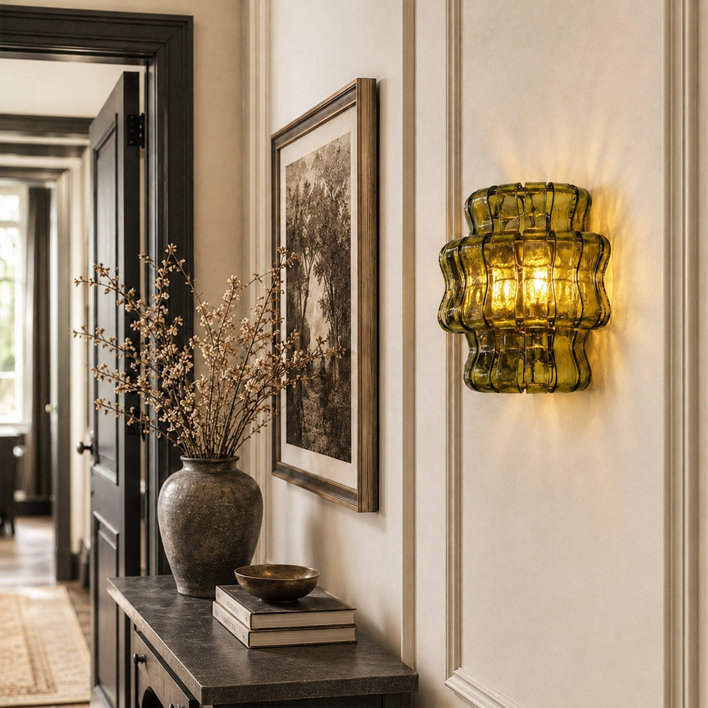 Ghiaccio Glass Wall Sconce 12"