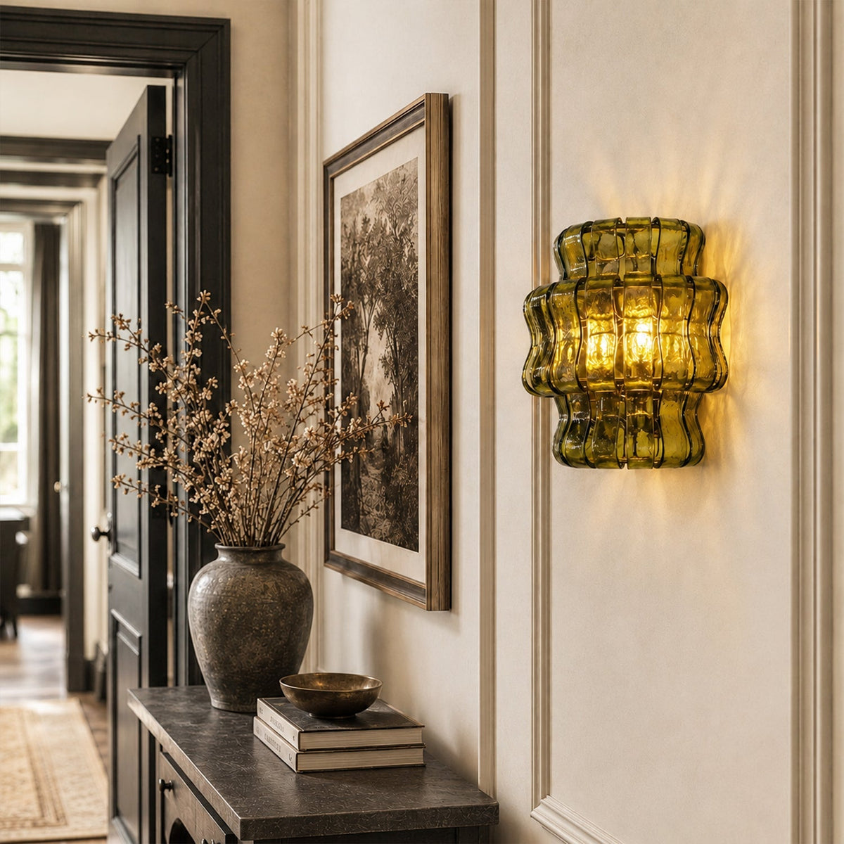 Ghiaccio Glass Wall Sconce 12"