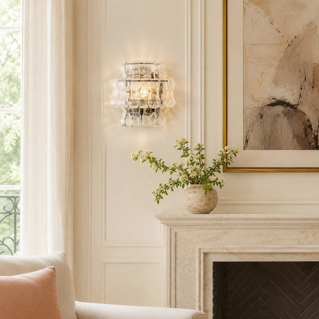 Ghiaccio Glass Wall Sconce 12"