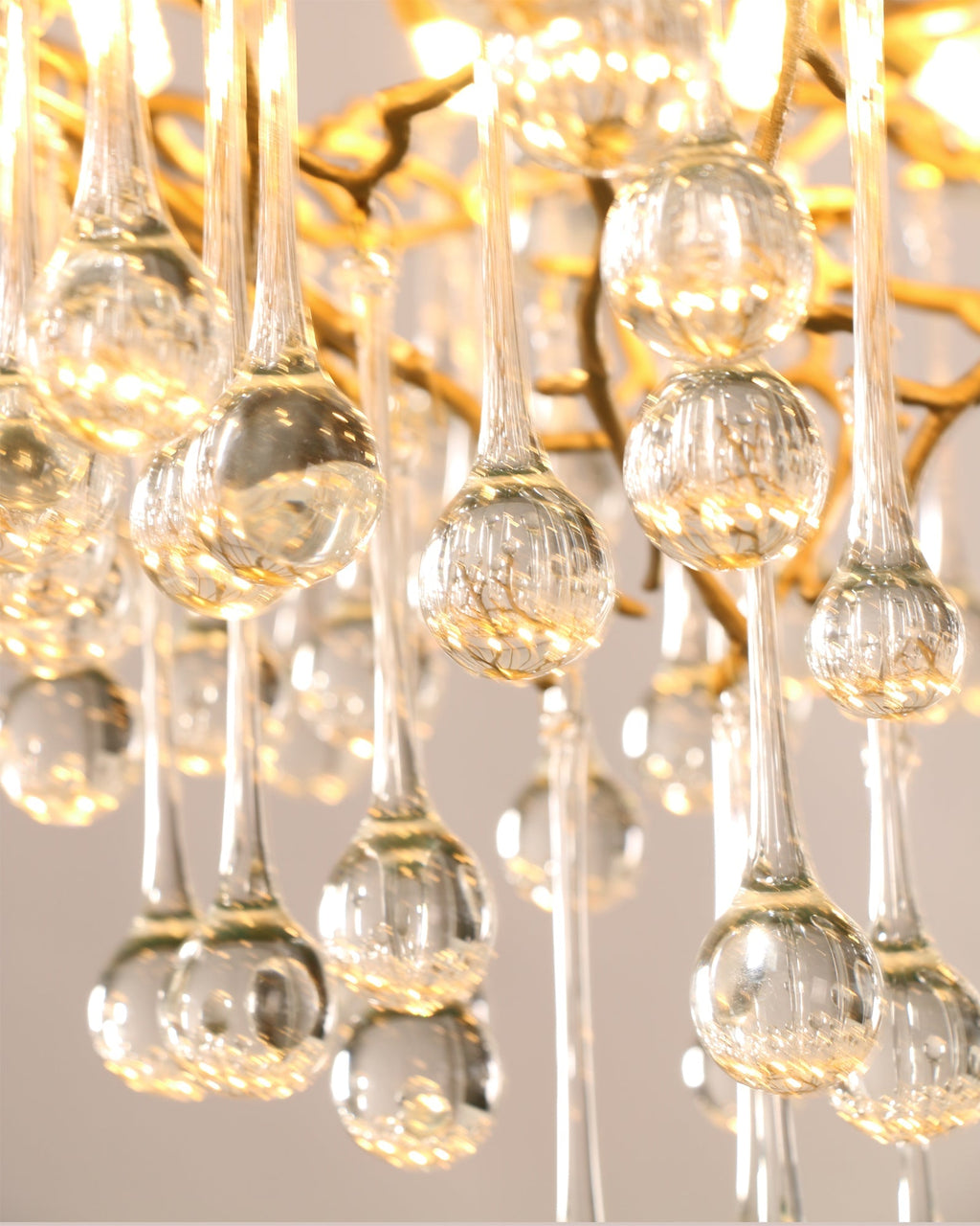 Anita Brass Branch Leaf Chandelier