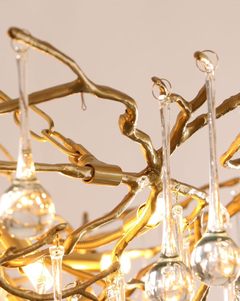 Anita Brass Branch Leaf Chandelier
