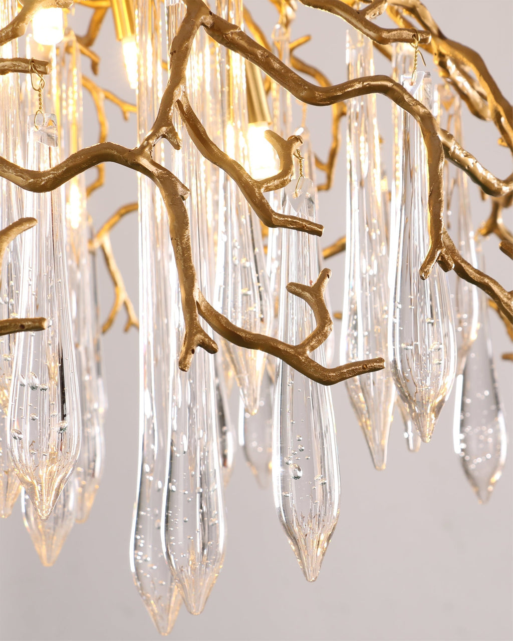 Aqua Dome Branch Brass Chandelier