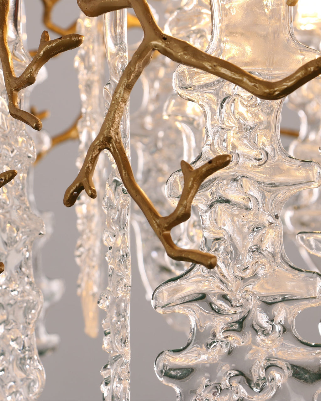 Aqua Dome Branch Brass Chandelier