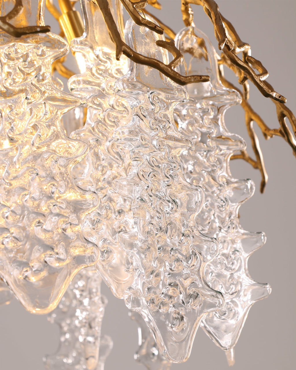 Aqua Dome Branch Brass Chandelier