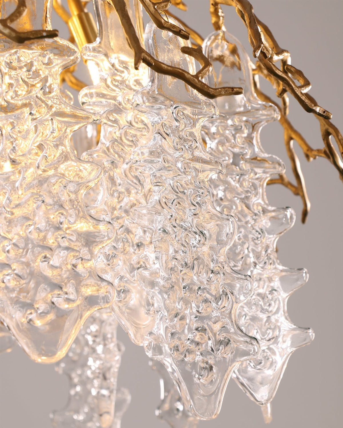 Aqua Dome Branch Brass Chandelier
