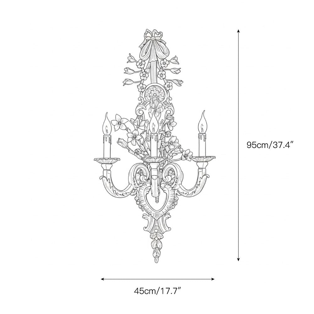 Cylora Blanc Brass Wall Lamp