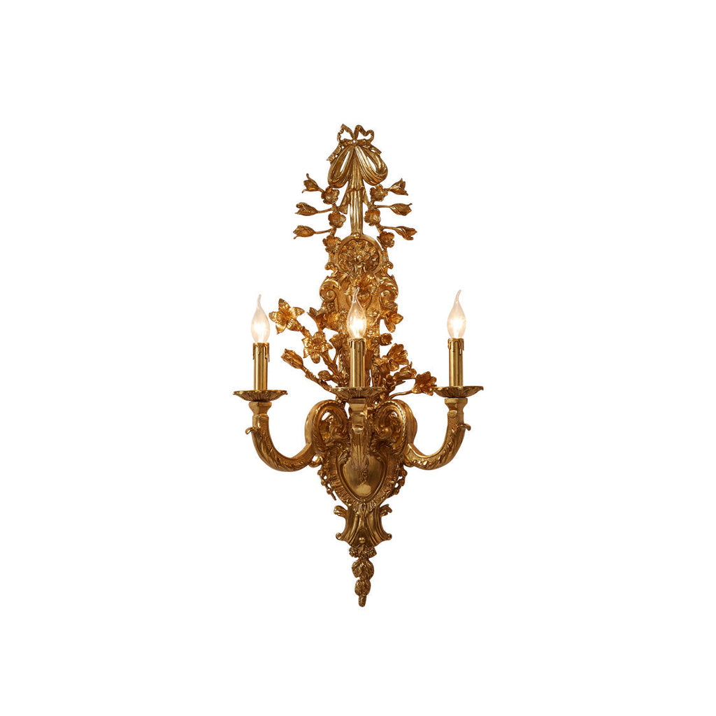 Cylora Blanc Brass Wall Lamp