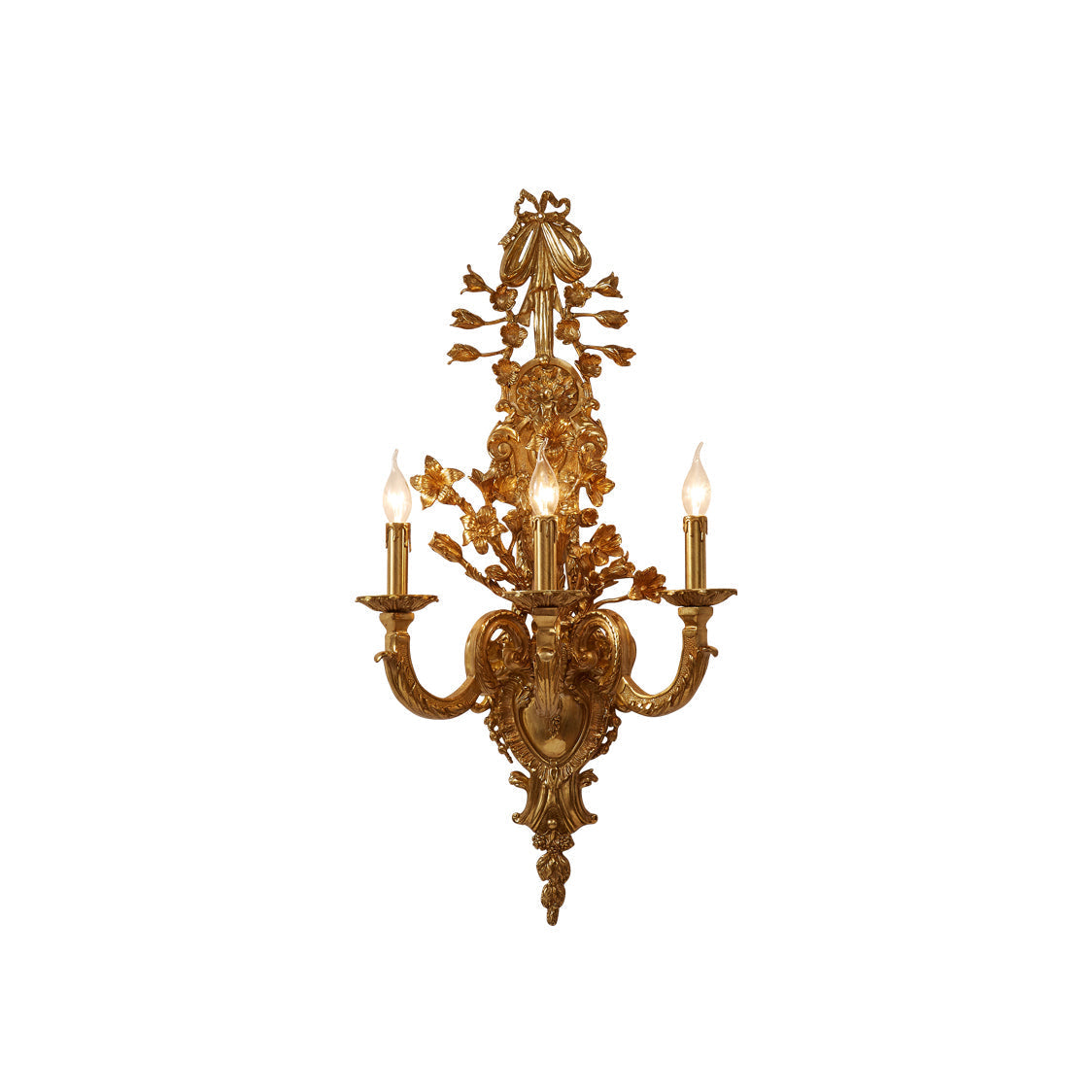 Cylora Blanc Brass Wall Lamp