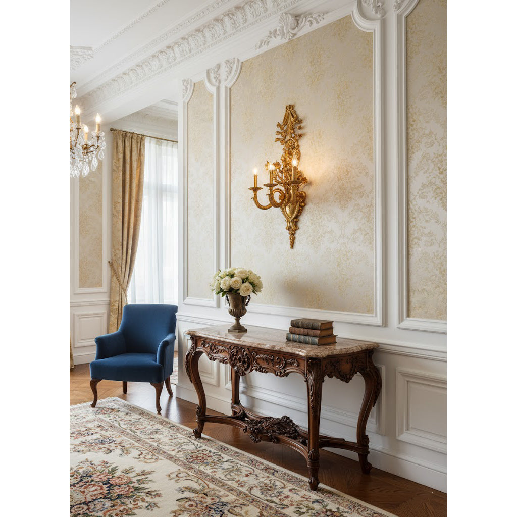 Cylora Blanc Brass Wall Lamp