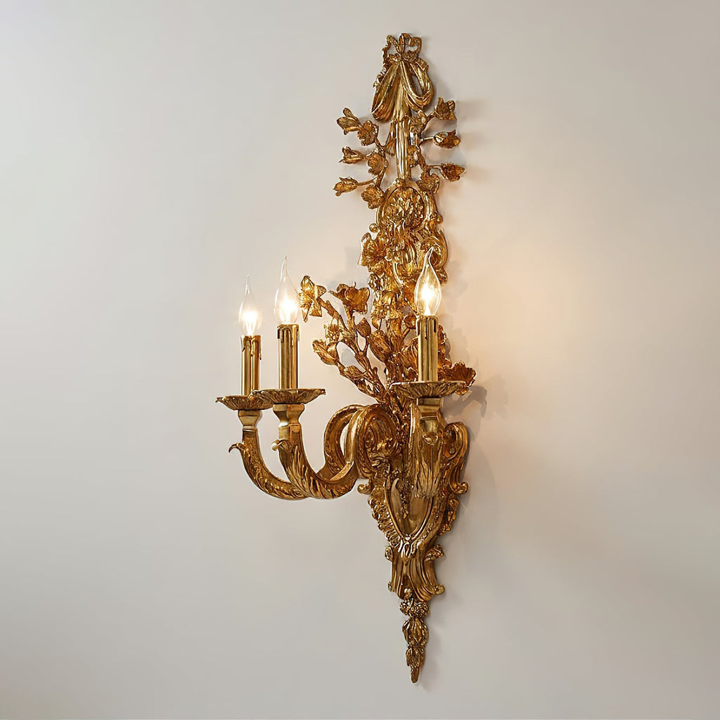 Cylora Blanc Brass Wall Lamp