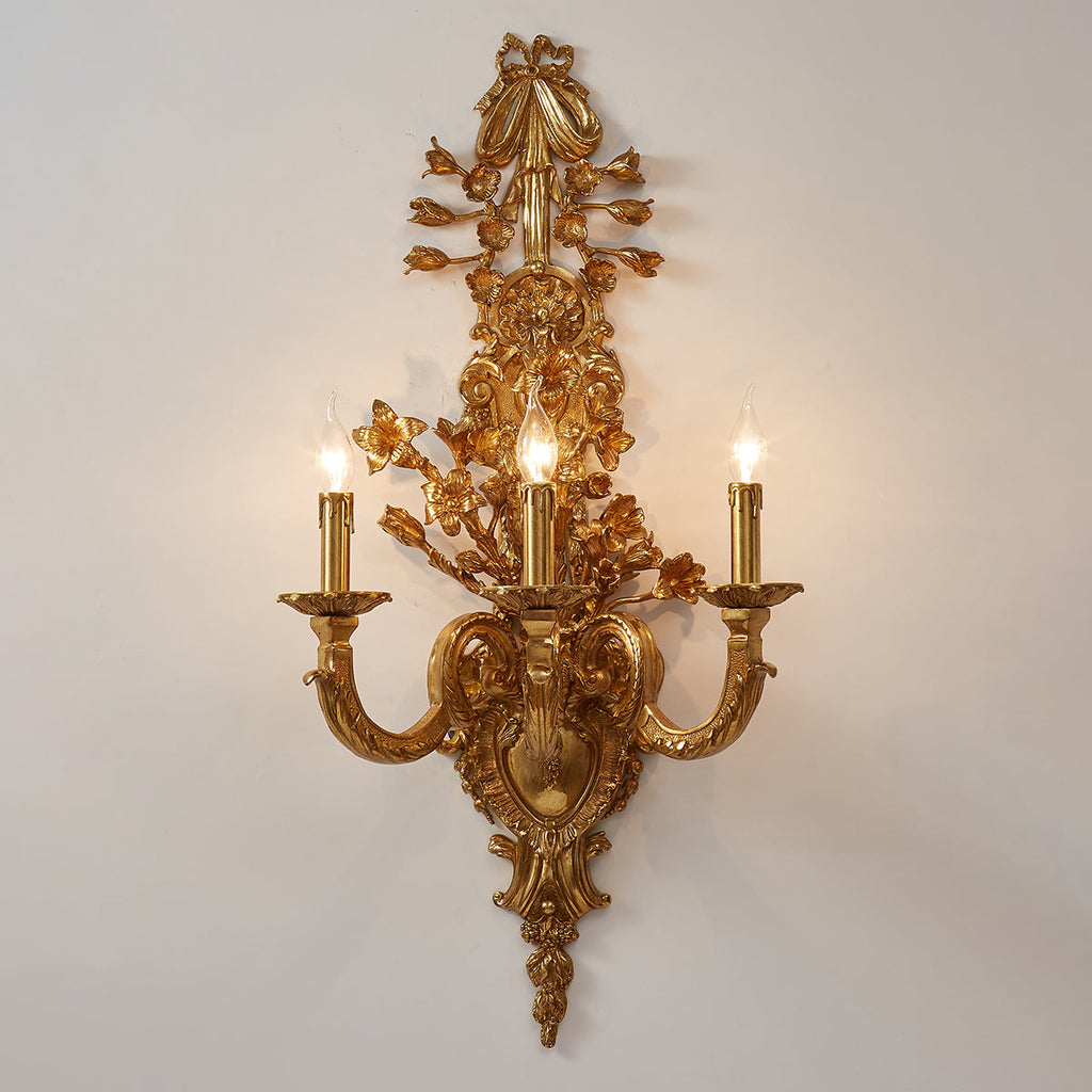 Cylora Blanc Brass Wall Lamp