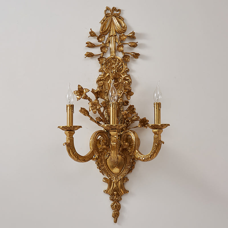 Cylora Blanc Brass Wall Lamp