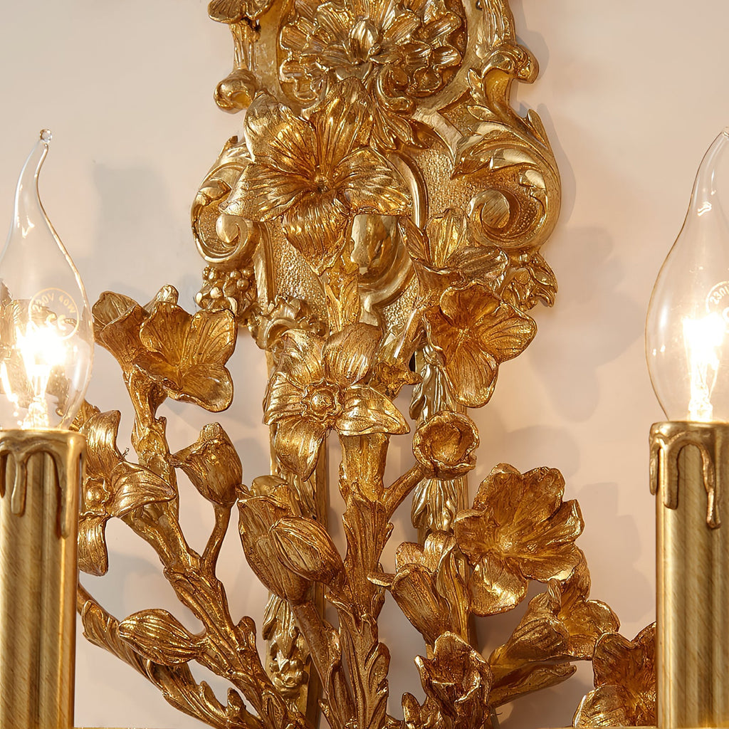 Cylora Blanc Brass Wall Lamp