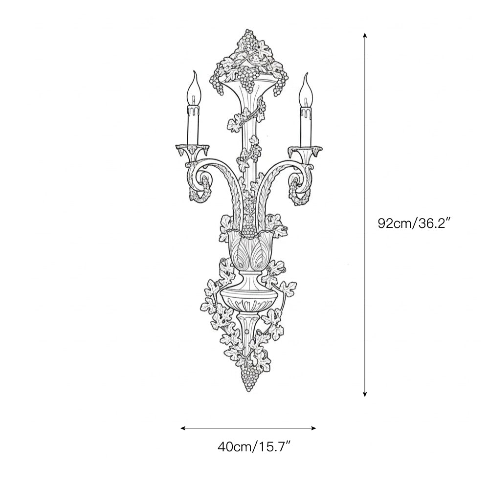 Cylora Arc Brass Wall Lamp