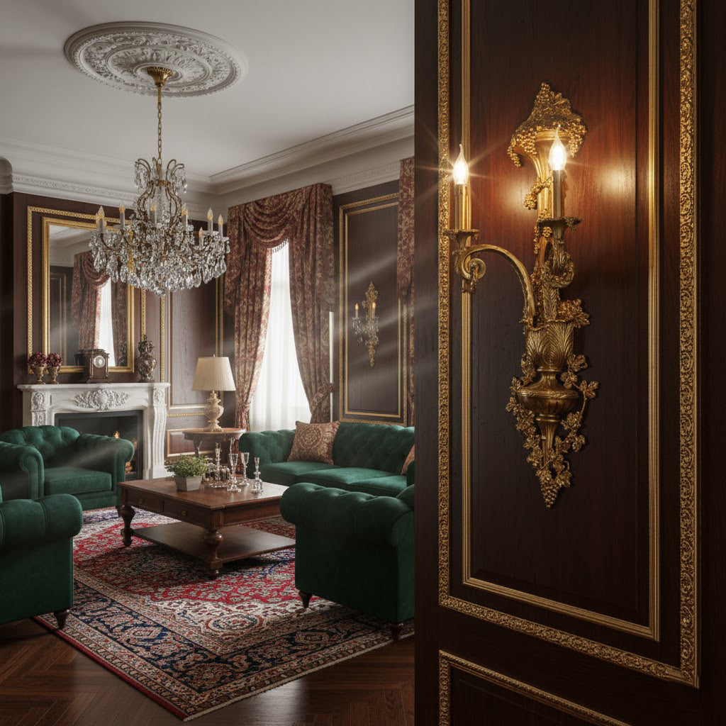 Cylora Arc Brass Wall Lamp