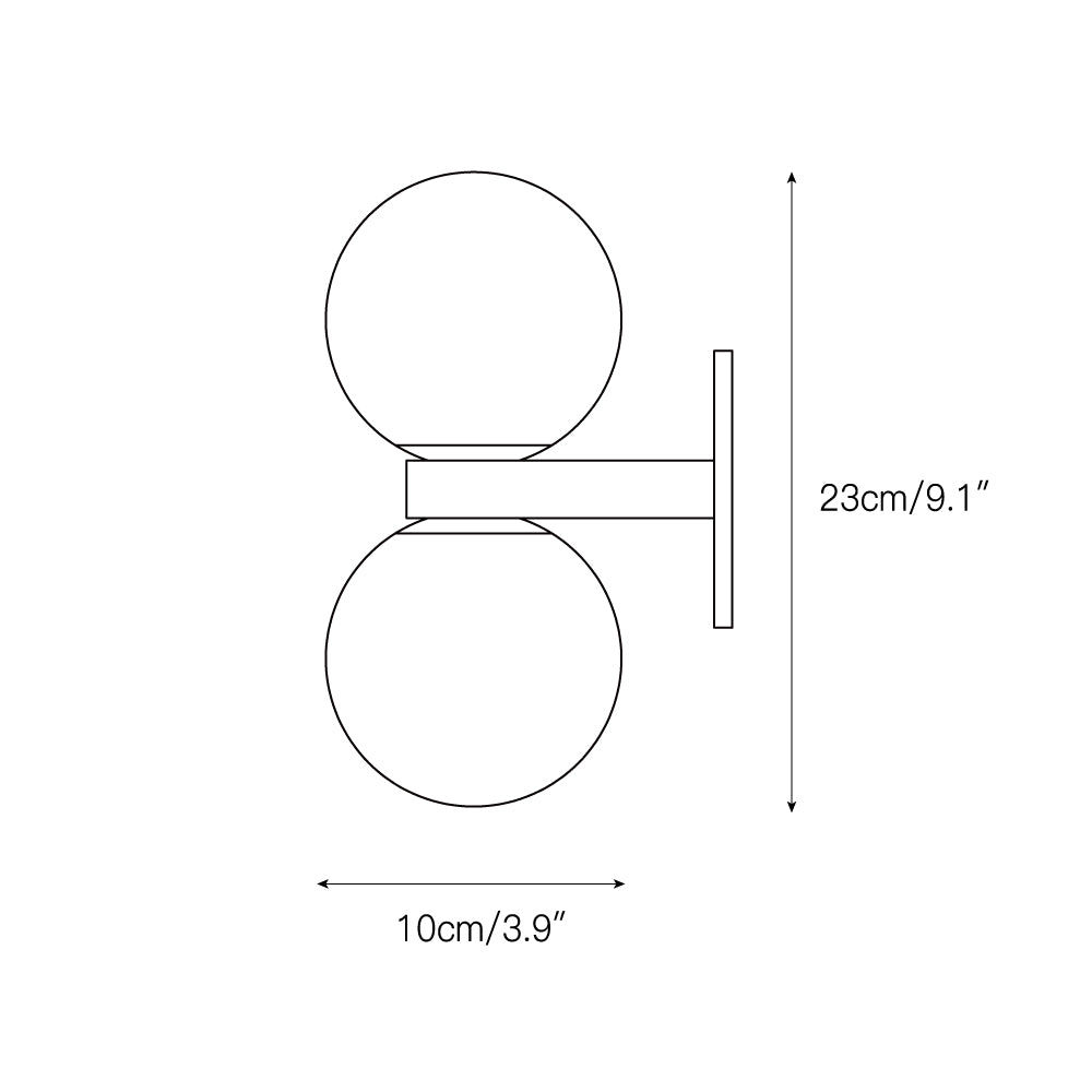 Dual Globe Alabaster Wall Lamp