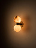 Dual Globe Alabaster Wall Lamp