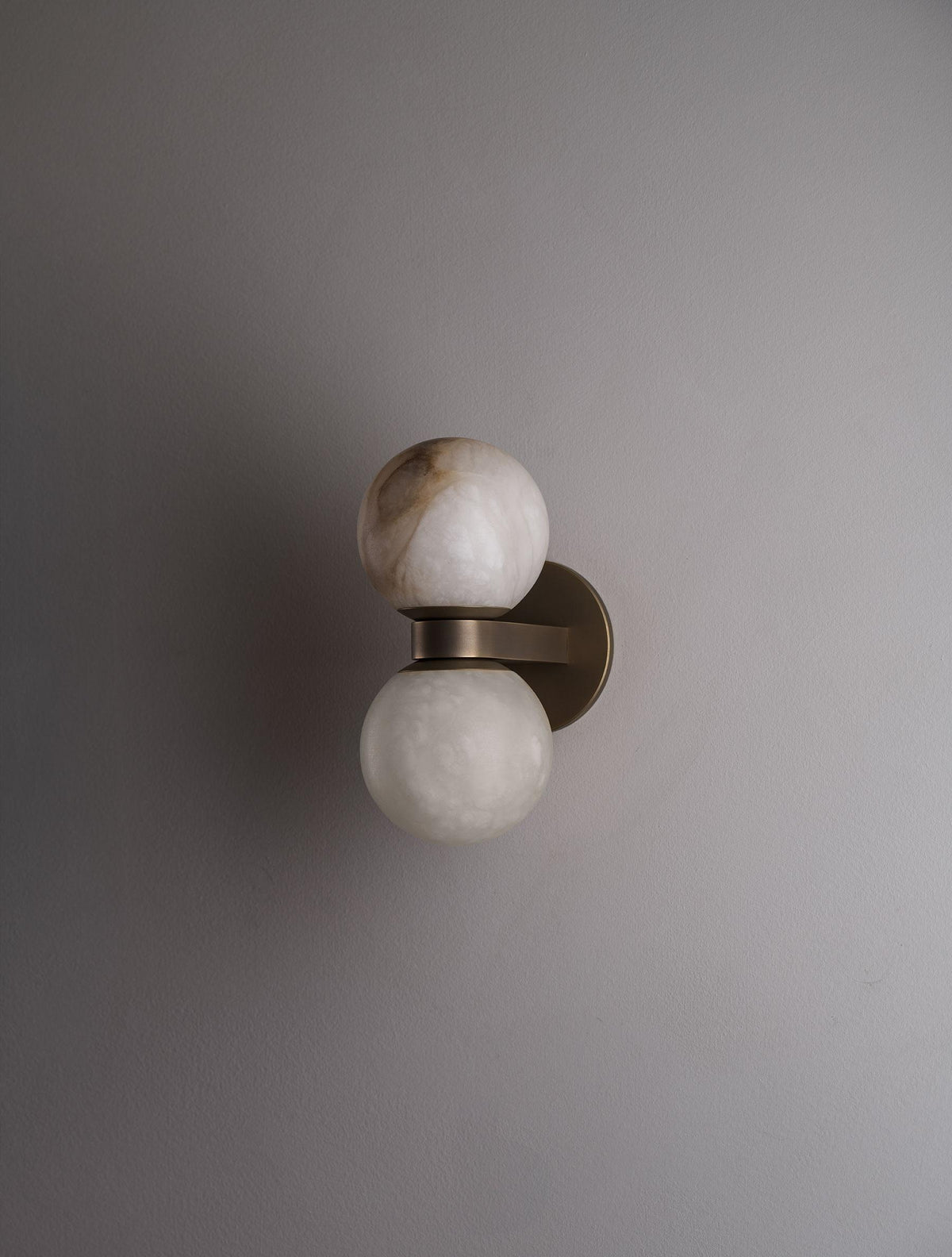 Dual Globe Alabaster Wall Lamp