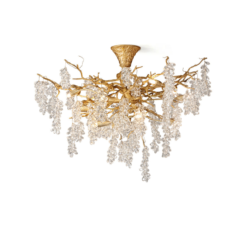 Grape Branch Crystal Chandelier