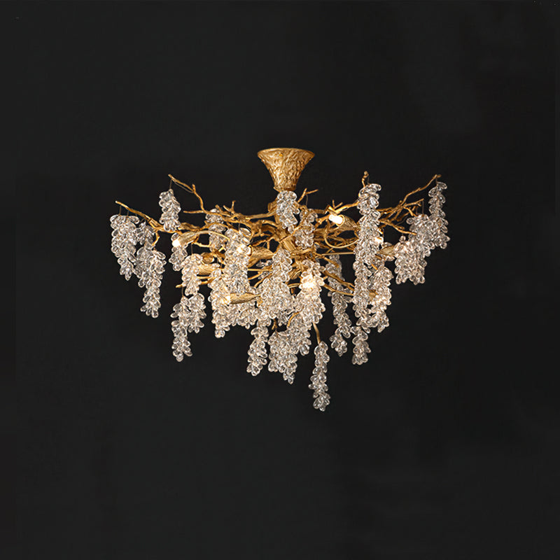 Grape Branch Crystal Chandelier