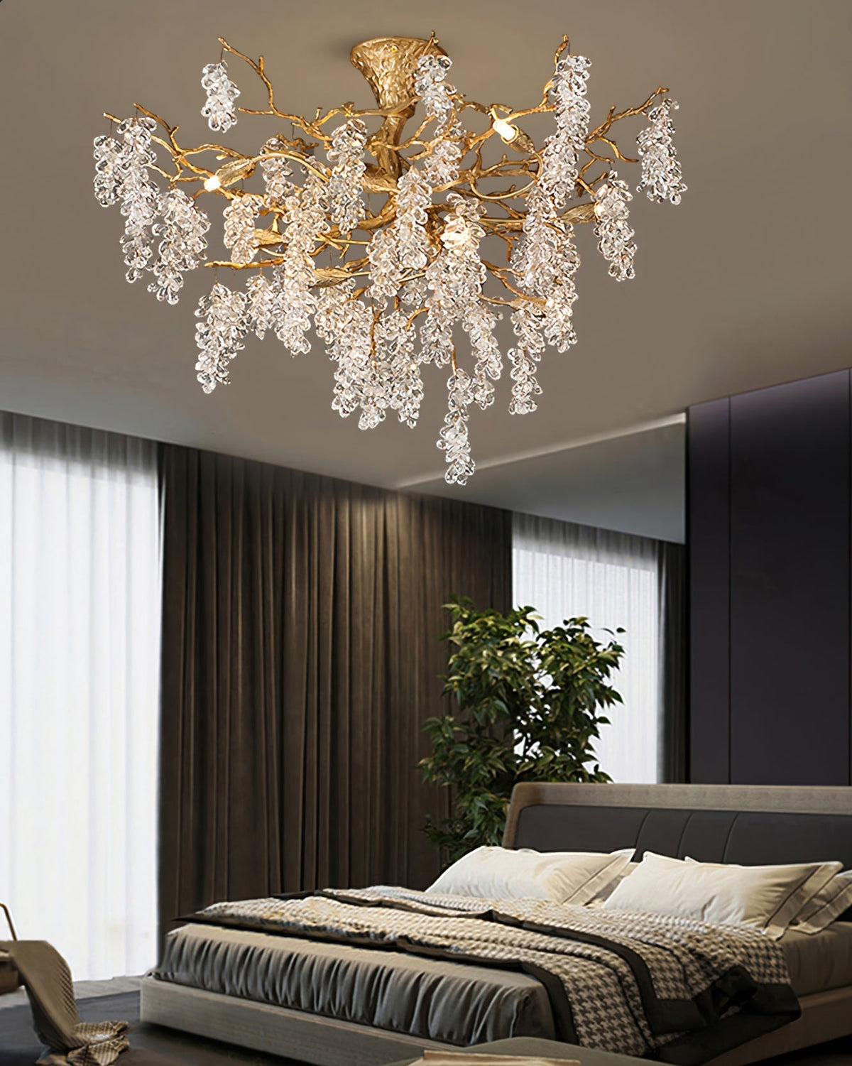 Grape Branch Crystal Chandelier