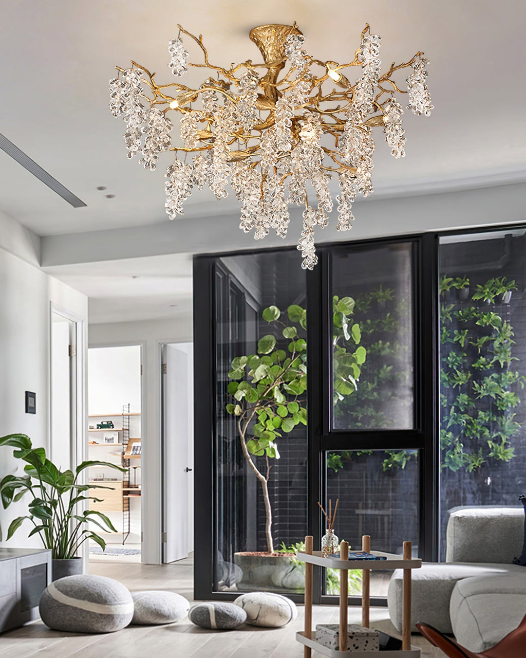 Grape Branch Crystal Chandelier