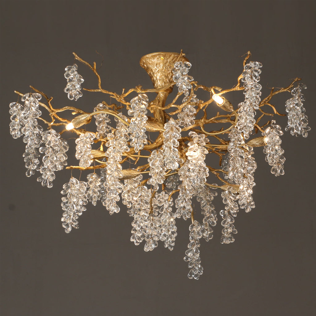 Grape Branch Crystal Chandelier