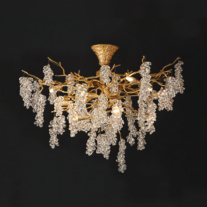 Grape Branch Crystal Chandelier