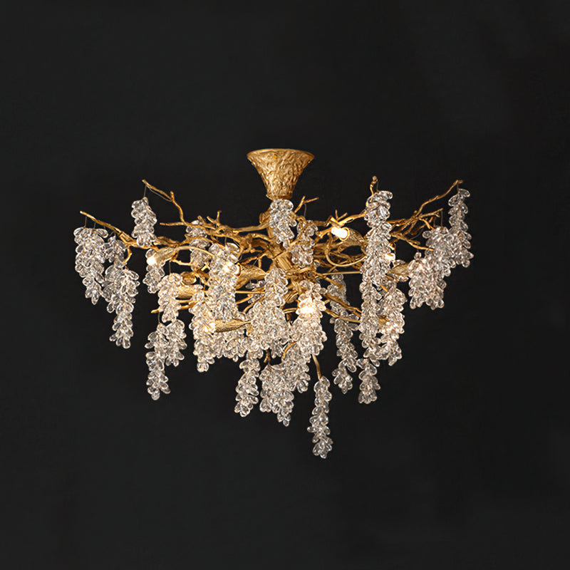 Grape Branch Crystal Chandelier