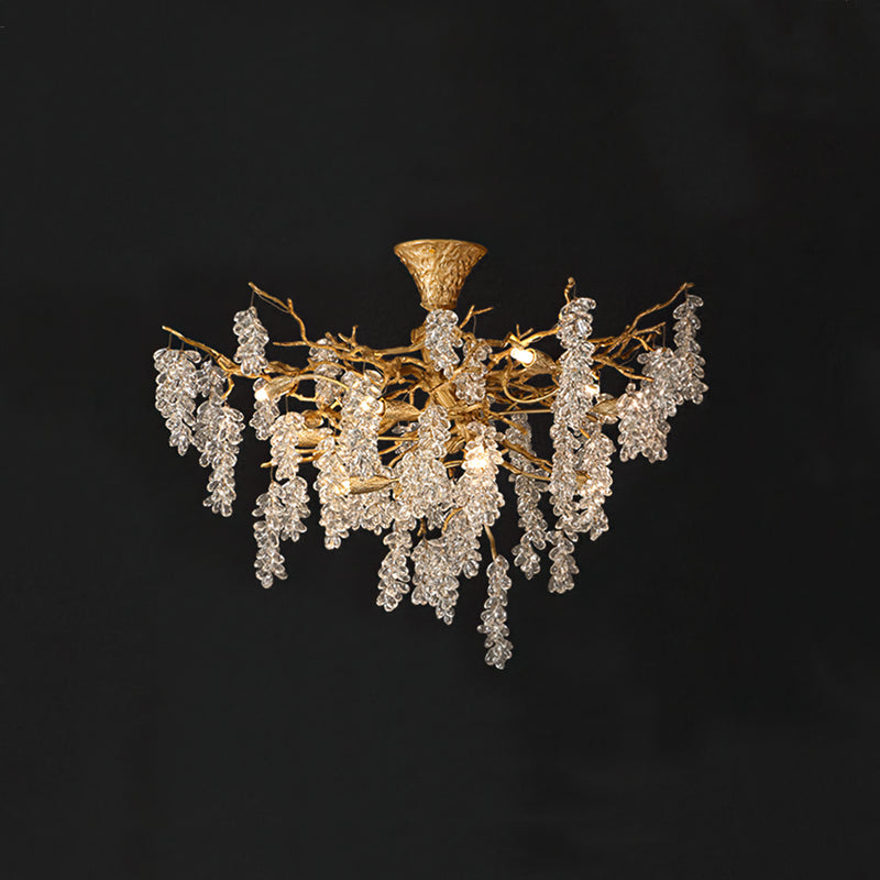 Grape Branch Crystal Chandelier