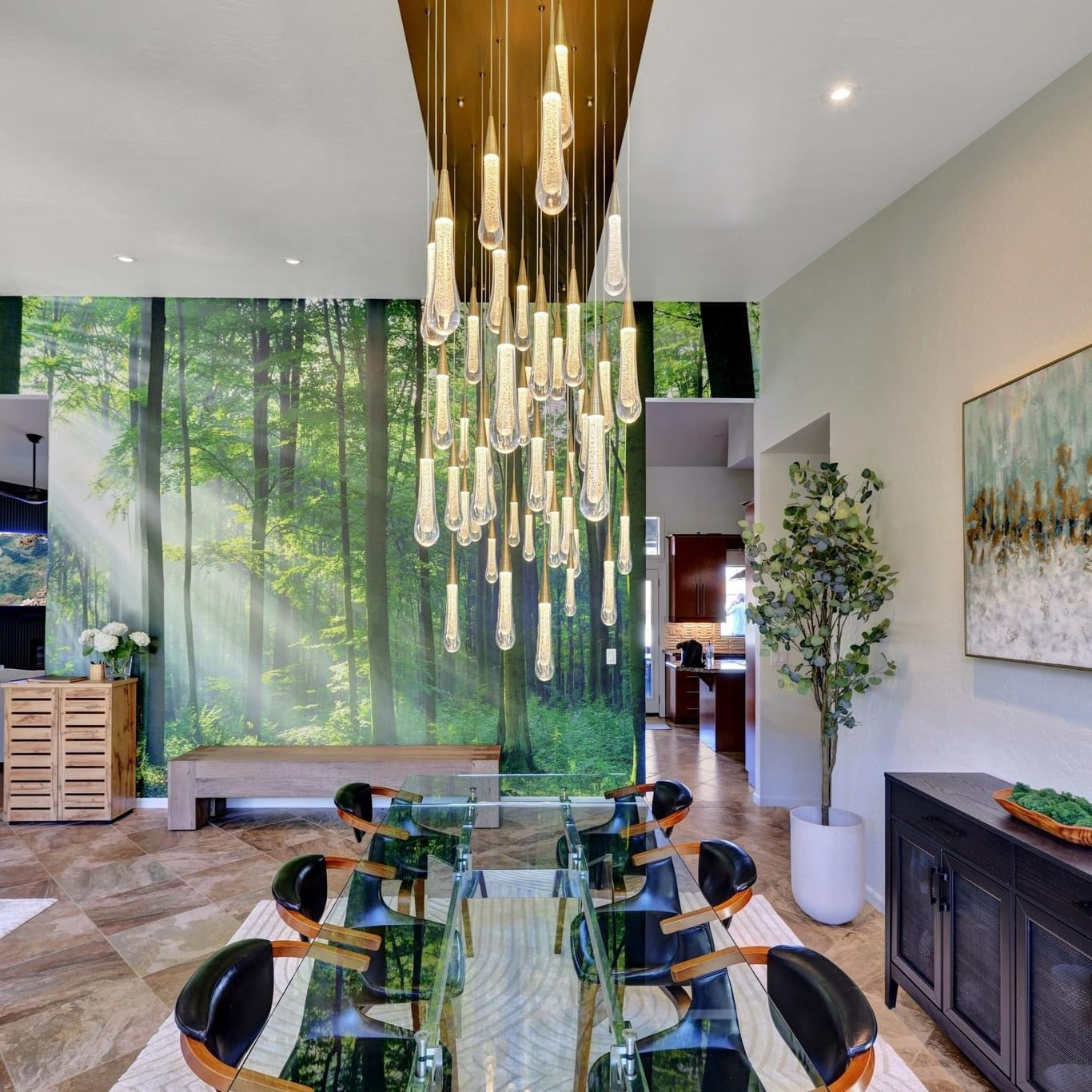Solitaire Linear Chandelier 37"50"70"87"120"