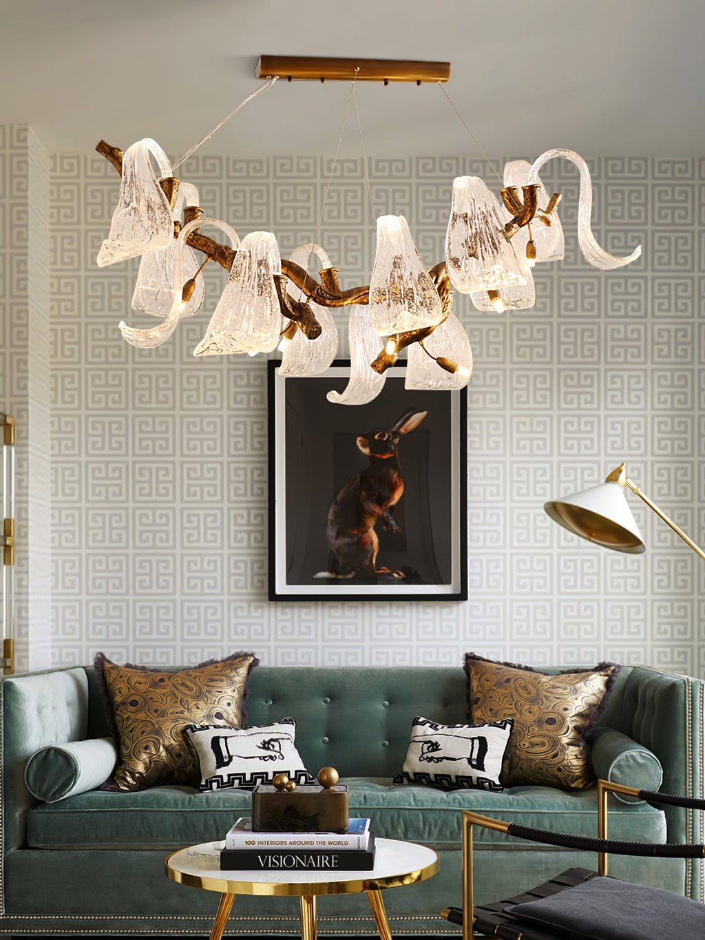 Icarus Wings Horizontal  Branch Chandelier