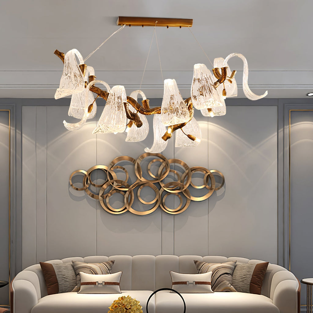 Icarus Wings Horizontal  Branch Chandelier