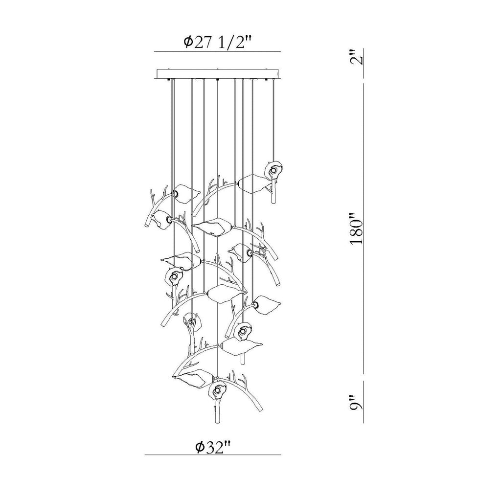 Matera Integrated LED Grand Chandelier 15-Light