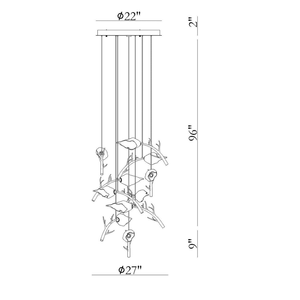 Matera Integrated LED Grand Chandelier 10-Light
