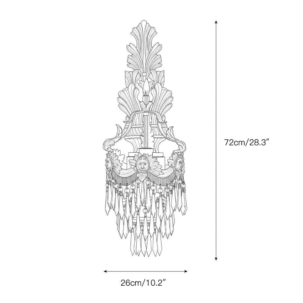 Cylora Mesas Brass Wall Lamp