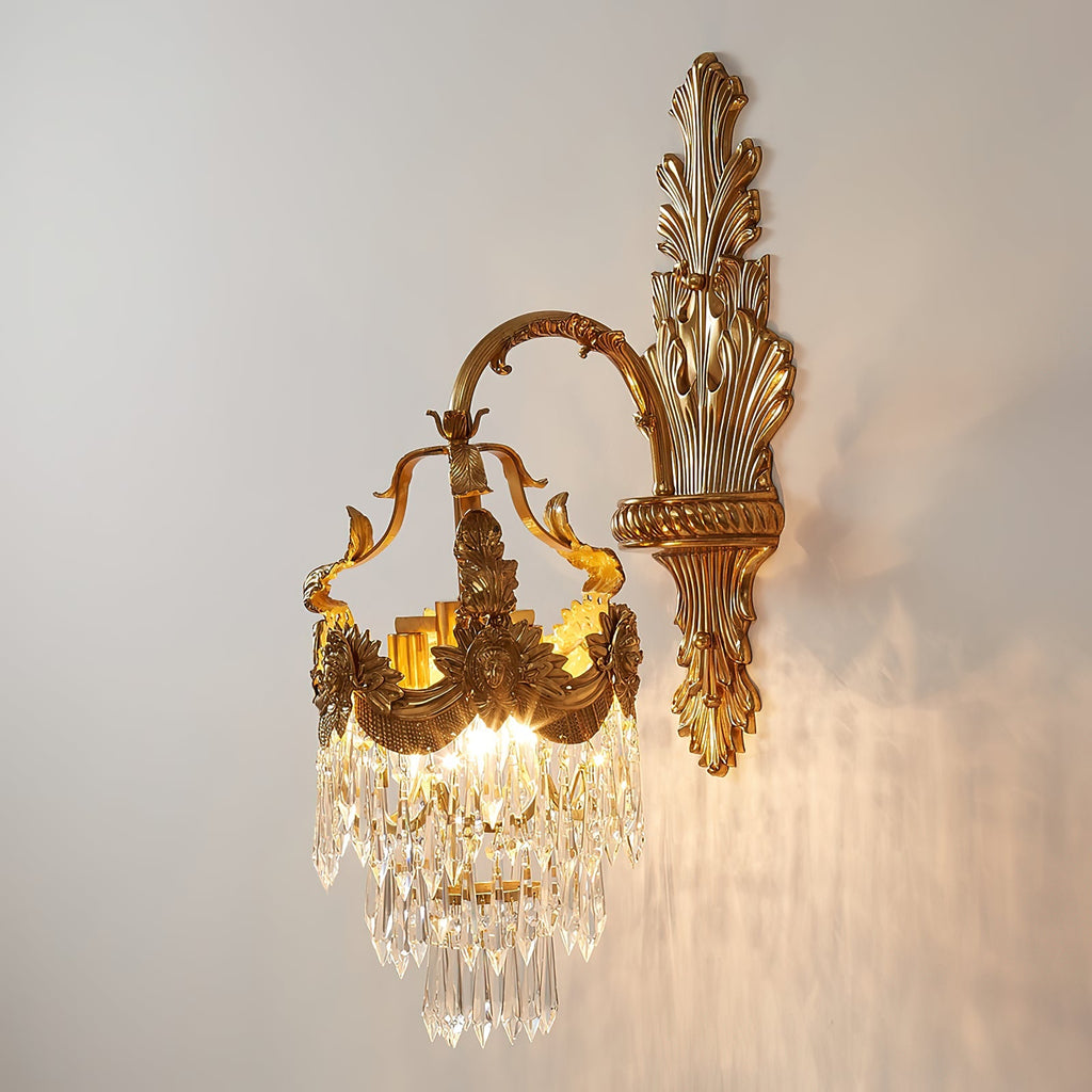 Cylora Mesas Brass Wall Lamp